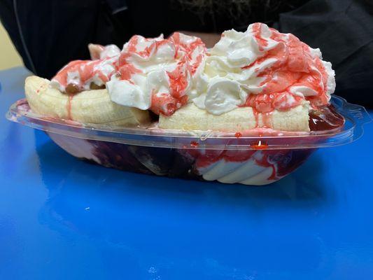 Banana Split, after we ate the cherry