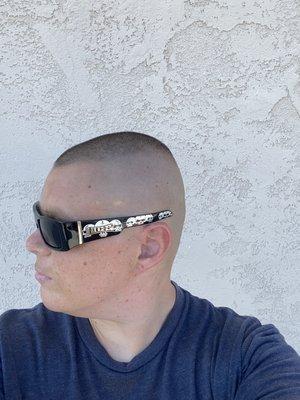 High and tight military cut clean and fresh.