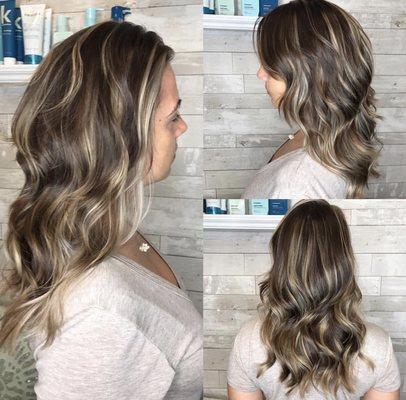 Dimensional blonde balayage