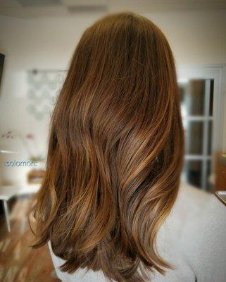 Subtle balayage on this natural beauty -solomon