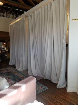 Dressing room curtains