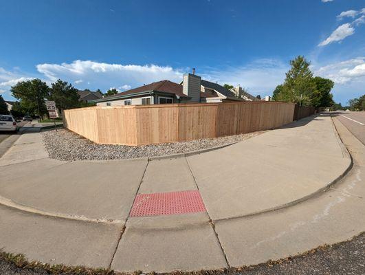 Old fence way taken down by the tornado in Highlands ranch. We came in and built her a new one.