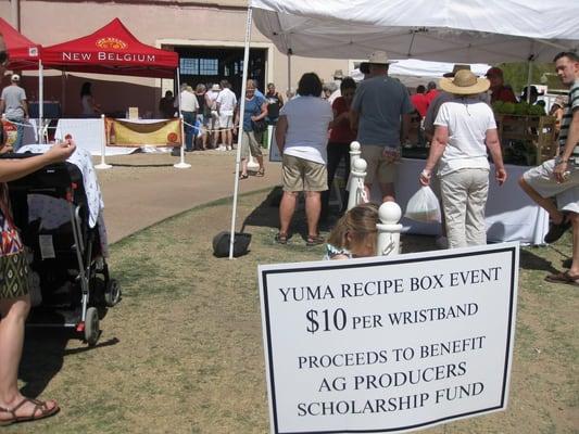 Entrance to Yuma Recipe Box Event