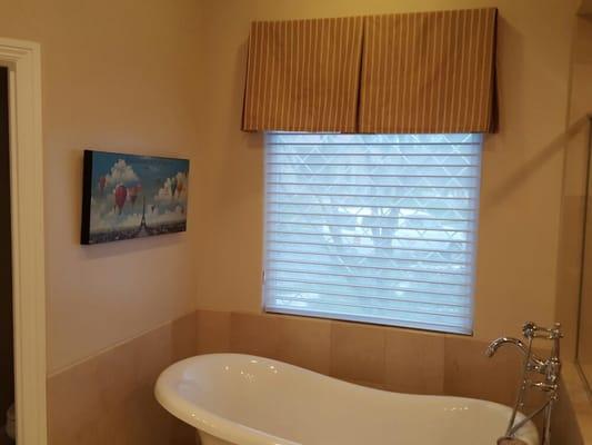 A great finish to a bathroom, privacy from the neighbors.