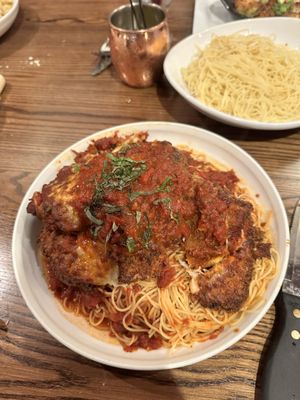 Chicken Parmesan with Angel Hair Pasta