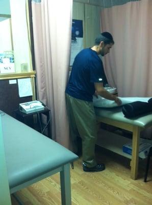 One of our Physical Therapist Getting Ready