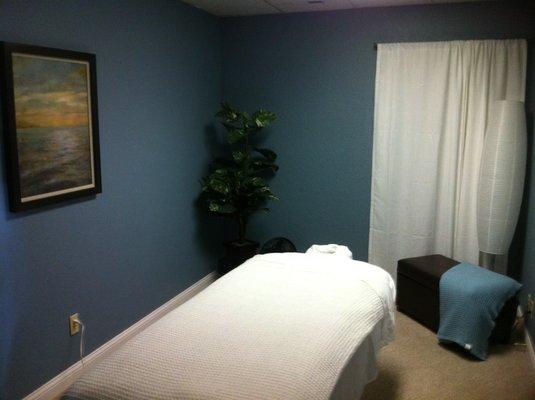 Beautiful massage room at Lotus Wellness Massage Center