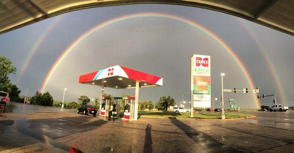 Rainbow over Eagle Stop.