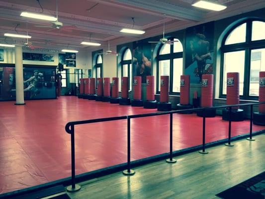 Large Training Area For Kickboxing, Grappling and MMA Training.