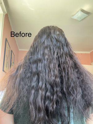 Uncut natural hair - no product/styling