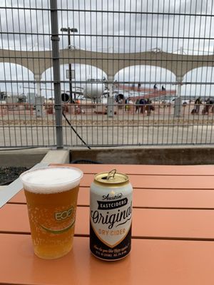 Beverages on the patio at South Terminal