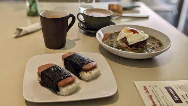 Spam Musubi and Loco Moco Plate