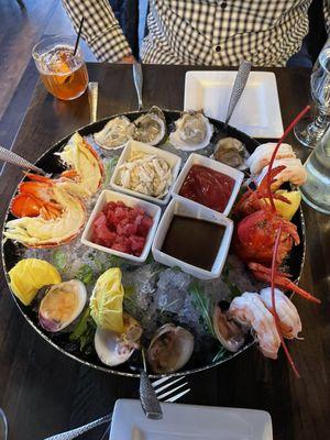 Seafood tower for 2