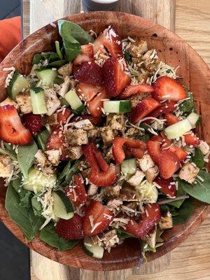 Strawberry Chicken Caesar Salad