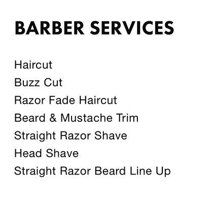 Barber services