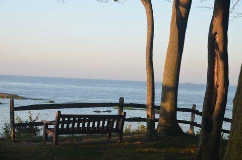 This bench overlooking Long Island Sound is a great place to read, pray or simply watch the waves and birds.