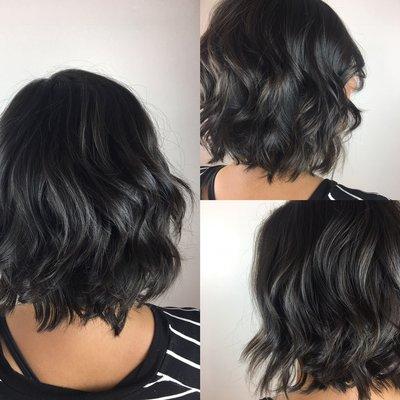 Textured Bob with some beach waves