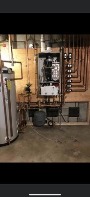 Boiler and hot water tank install