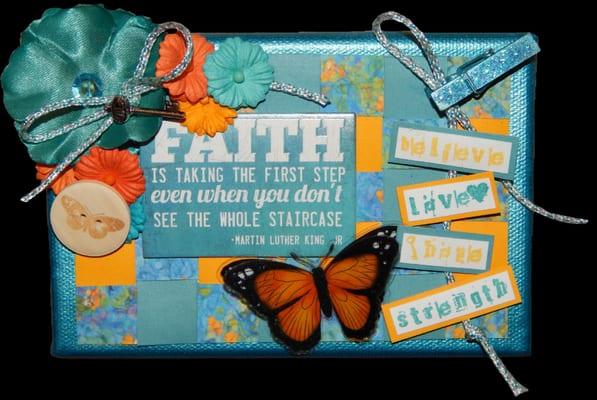 Faith is taking the first step even when you don't see the whole staircase... 4x6x1 canvas creation available at Esty!