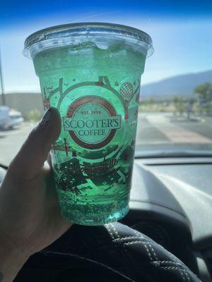 Blue raspberry energy infusion