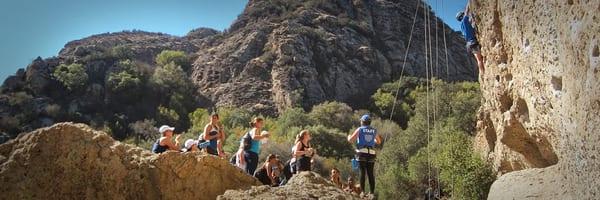 Rock climbing trips in the Los Angeles area is one of our most sought after services for groups of all backgrounds and ages.