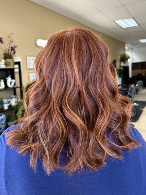 completely color change to copper w highlights by xtine