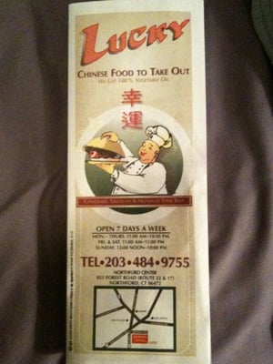 Lucky takeout menu