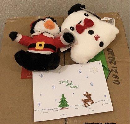 The dog walker at "the dog walker" really care about your fur babies as their own. Very sweet Christmas gifts for our pups!