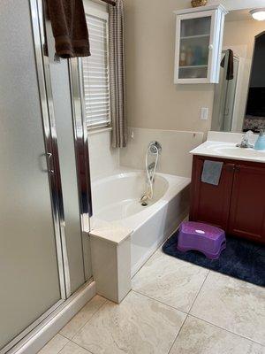 Maintenance clean bathroom