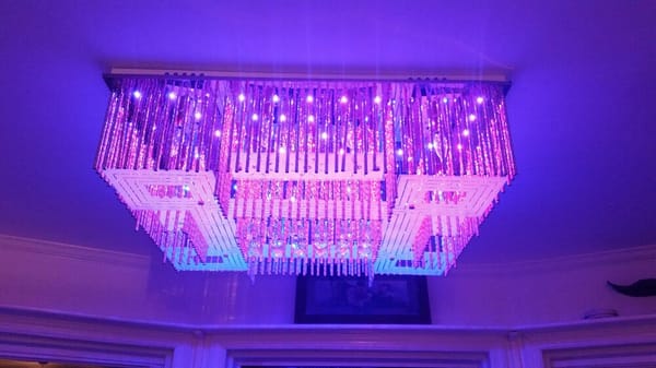 Led color changing crystal chandlier with remote control and regular bright bulbs fully functional,full options