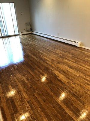 Refinish wood floors