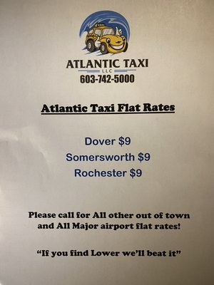 In town flat rates