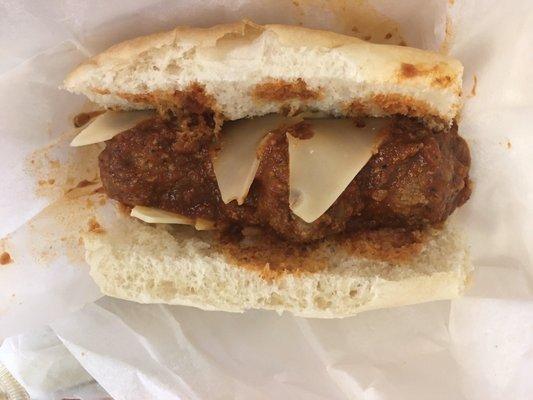 Meatball sandwich. Better than it looked!