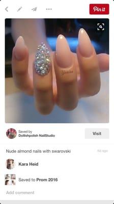 The nails I showed her that I wanted