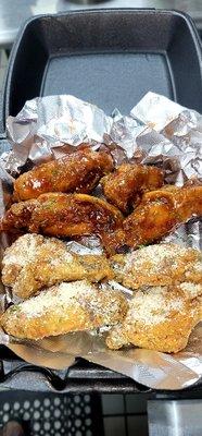 Garlic Parmesean & Cajun Chicken Wings