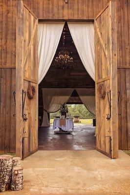 Main entryway into the barn