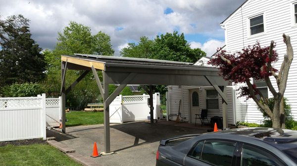 Carport under construction