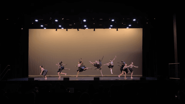 Leaping gracefully during June 2018 Recital