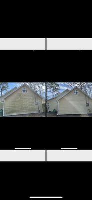 Before and after of a customers house