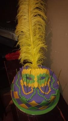 Mardi Gras Cake