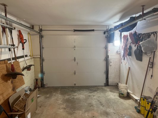 New garage door with jack shaft opener