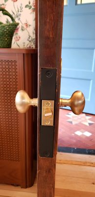 Old mortise lock conversion to new style Baldwin!