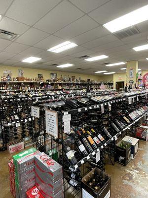 Interior wine & liquor selections