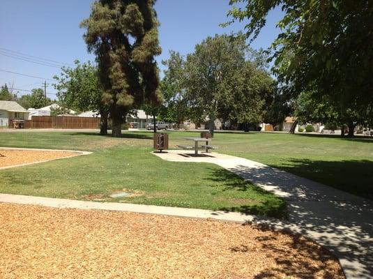 Picnic tables with BBQ grills