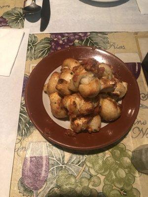 Homemade garlic knots. Yum!