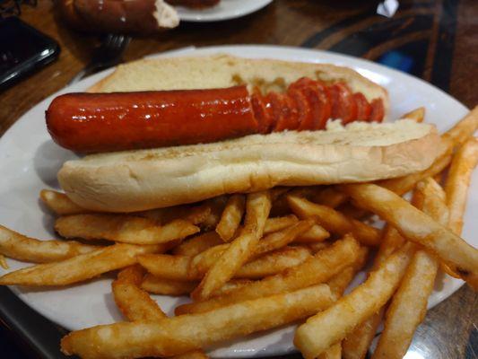 Kids hot dogs and fries