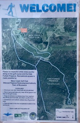 Trail map for XC skiing.