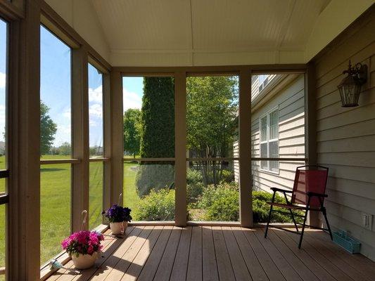 Screened Porch Addition:  Interior