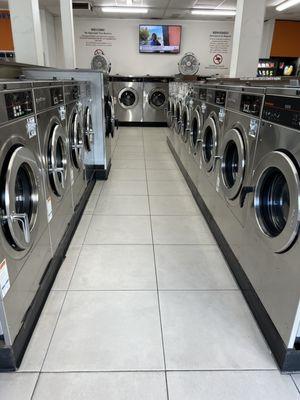 Row of new washers