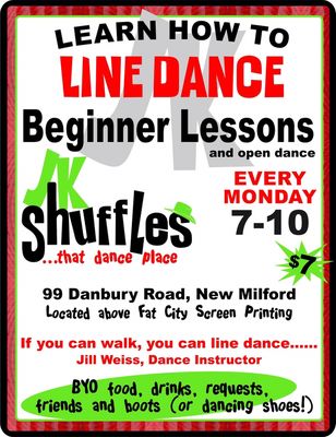 Every Monday is Beginner Night - line dance instruction!